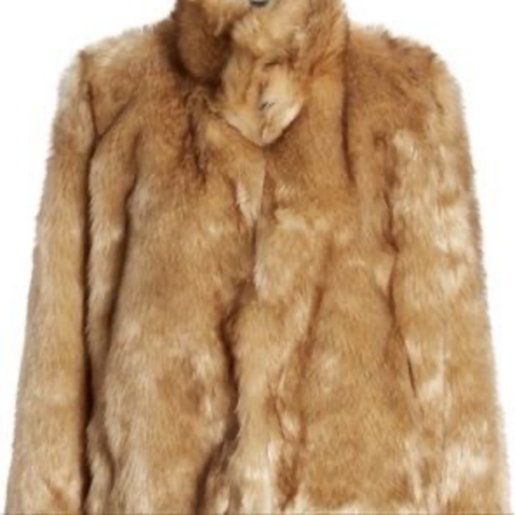 Something Navy Faux Fur jacket size M - Picture 3 of 9